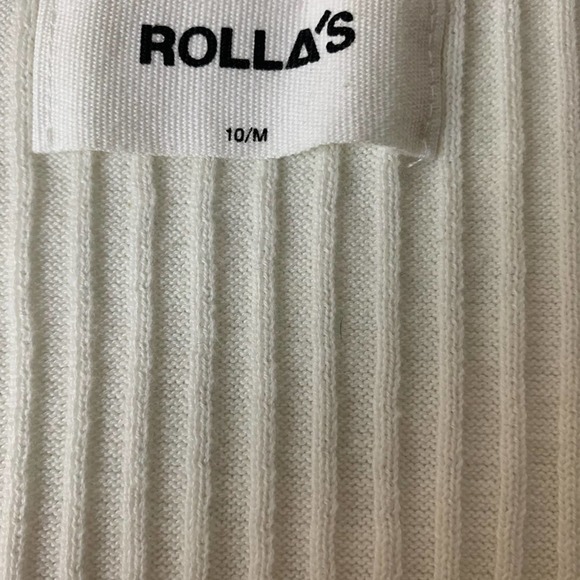 𝅺Rolla’s Classic Crew-neck Ribbed Sweater Cream Size M - Picture 4 of 6